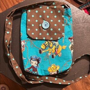 Western Betty Boop crossbody Bag Hand sewn
